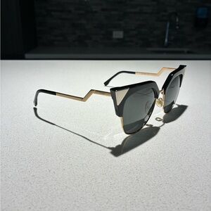 Fendi  Black and Gold Sunglasses